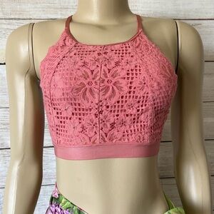 Aerie Pink Cropped Top Size S